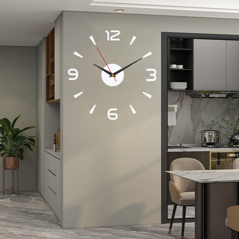 Reloj de pared acrílico luminoso 3D sin necesidad de taladrar (requiere montaje)