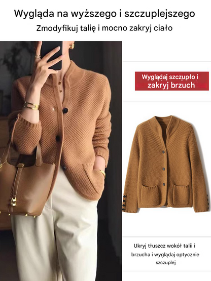 🧥💖✨【Ograniczona oferta, 50% zniżki】Francuski elegancki kaszmirowy płaszcz, lekki, ciepły i uniwersalny