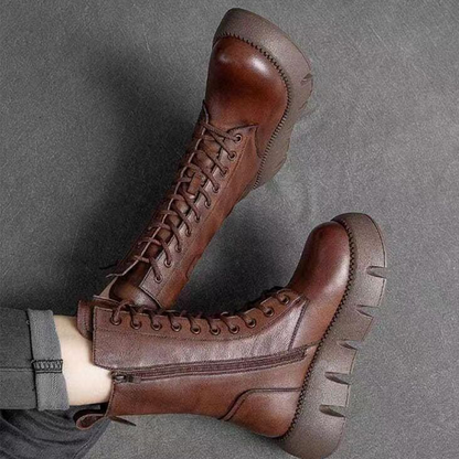 Περιορισμένη προσφορά 42% έκπτωση 🔥👢【35-40】Νέα συλλογή πρώιμου φθινοπώρου, υψηλής ποιότητας χειροποίητα μαλακά δερμάτινα μποτάκια με χοντρή σόλα