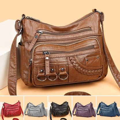 💥【50 % popusta na ograničeno vrijeme】👜Nova mekana kožna torba velikog kapaciteta za nošenje na ramenu ili preko tijela (model 2026.)