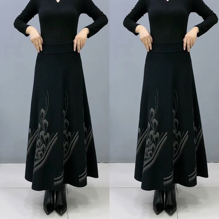 👗【Kupite enega, enega dobite brezplačno】🎀【S-3XL】Jesensko in zimsko odebeljeno volneno krilo, modno in vsestransko