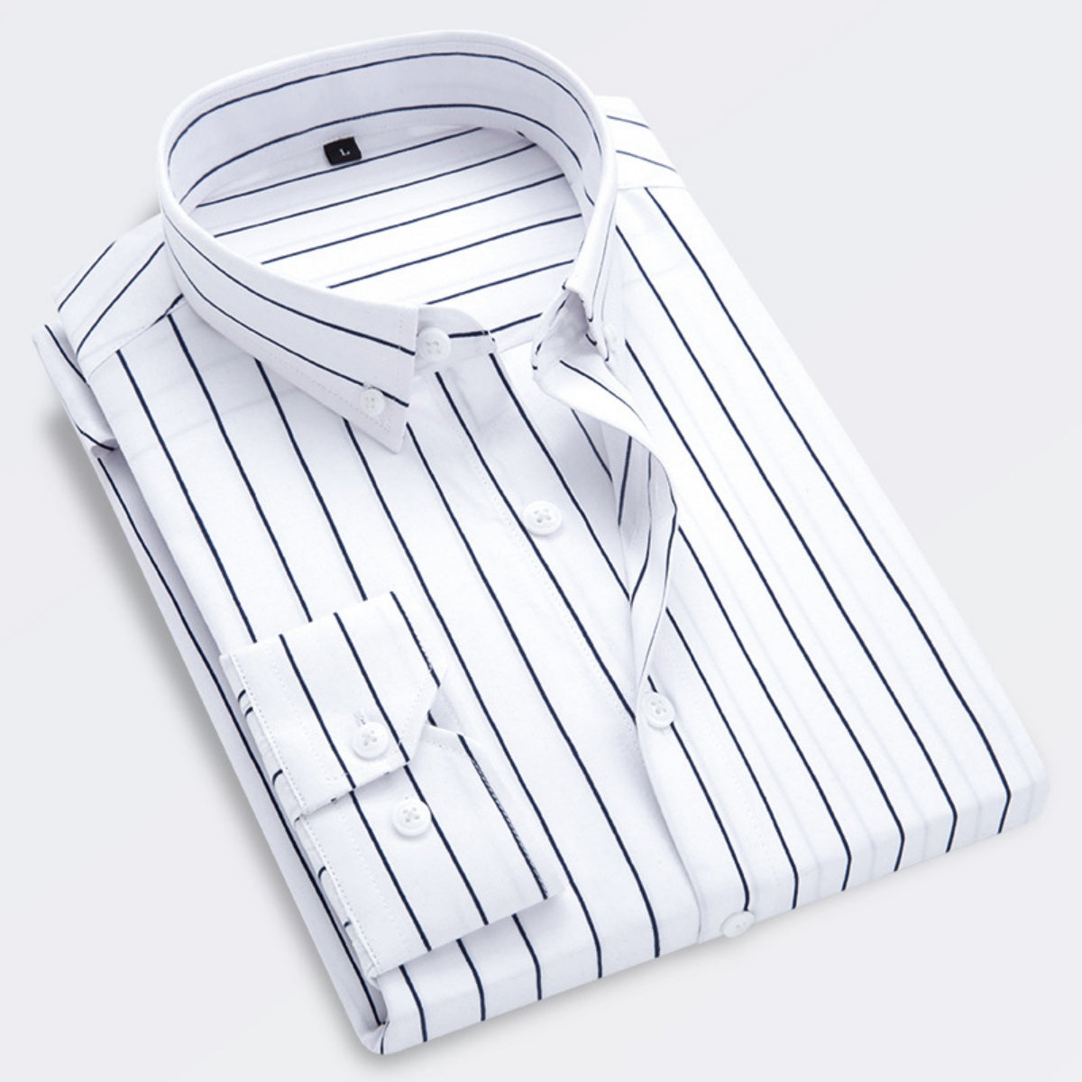 🔥👕【M-5XL】Camisa de negocios de rayas para hombre de manga larga 2026