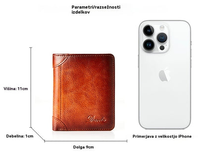 Kupite 1 in dobite 1 gratis! 👝✨ Nova moška protikradna denarnica iz pravega usnja