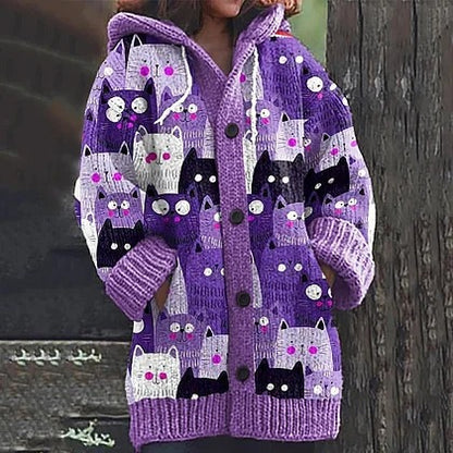 🎄🎁 Božićna akcija 40% popusta【S-5XL】Plišani slatki kaput s kapuljačom i debelom flis podstavom ❄️✨