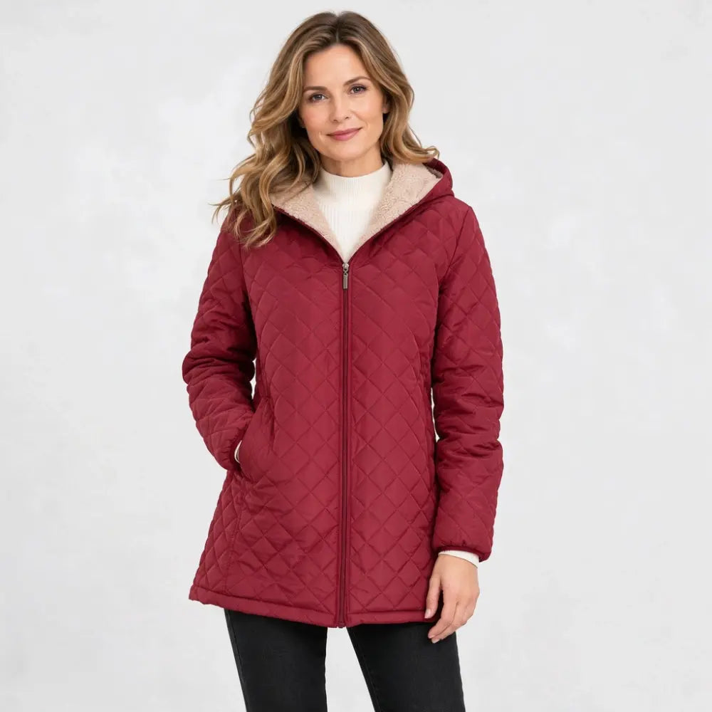 ❄️[S-3XL]  Ženska prošivena jakna srednje duljine s kapuljačom i toplom podstavom – više boja🤩