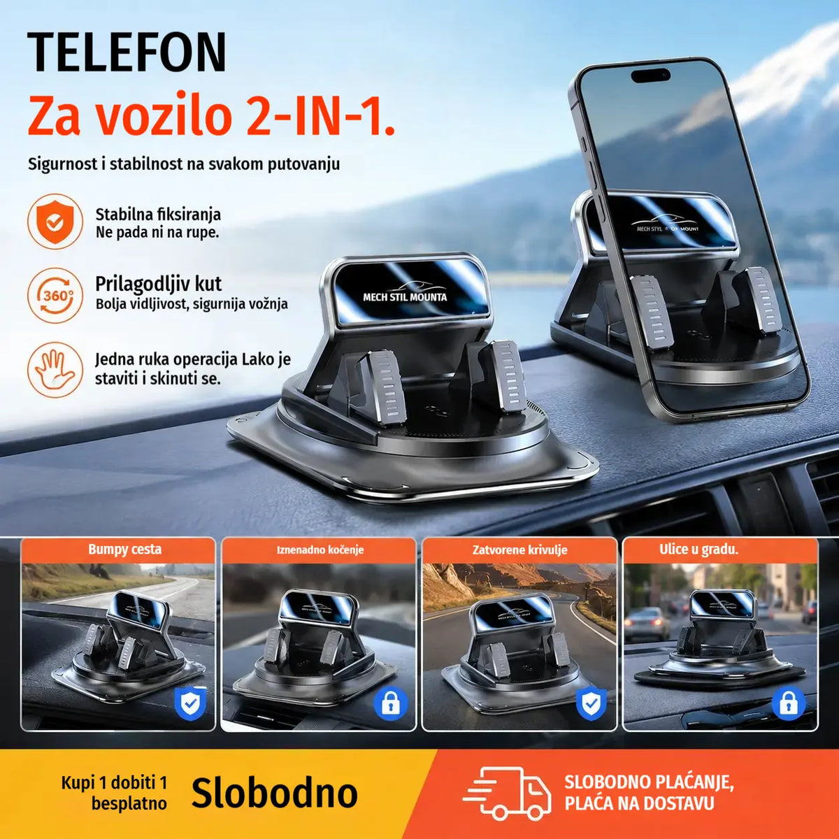 Sigurno i pametno: Ultimativni 2-u-1 držač za telefon u automobilu!