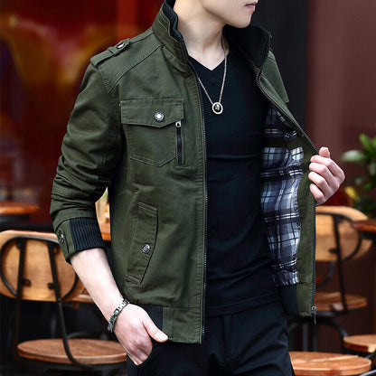 🔥【M-5XL】2024. Nueva chaqueta militar de alta calidad para hombre para otoño e invierno.3788521 