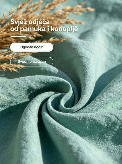 🔥💃【Kupi 1, dobiješ 1 gratis】【S-5XL】Visokokvalitetni ženski laneno-pamučni set, ležeran i širok kroj – plaćanje pouzećem