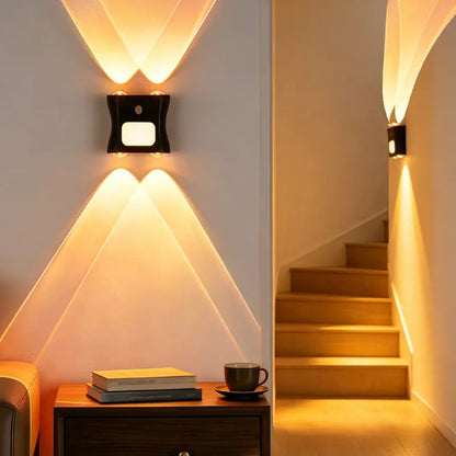 Zidna lampa sa senzorom ljudskog tijela i funkcijom daljinskog upravljanja