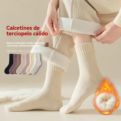 🏆【Compra 6 y llévate 6 gratis】🧦Calcetines de lana de invierno para mujer, anti-pilling, que te mantendrán abrigada.