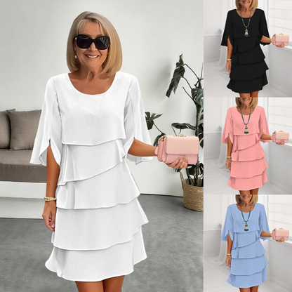 💃【S-3XL】🎁Elegantna višeslojna haljina s volanima na rukavima - bez napora stvorite elegantan izgled prikladan za sve prigode💃