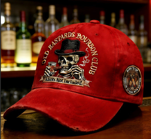 🏁💀Gorra de béisbol estilo retro con impresión digital 3D