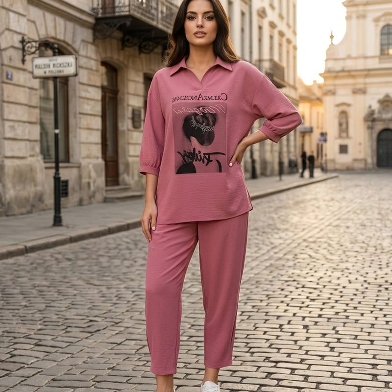 【M-3XL】Moderni ženski dvodijelni set, ležerno-šik dizajn, dostupan u nekoliko elegantnih boja