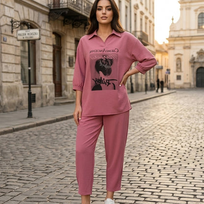 【M-3XL】Moderni ženski dvodijelni set, ležerno-šik dizajn, dostupan u nekoliko elegantnih boja