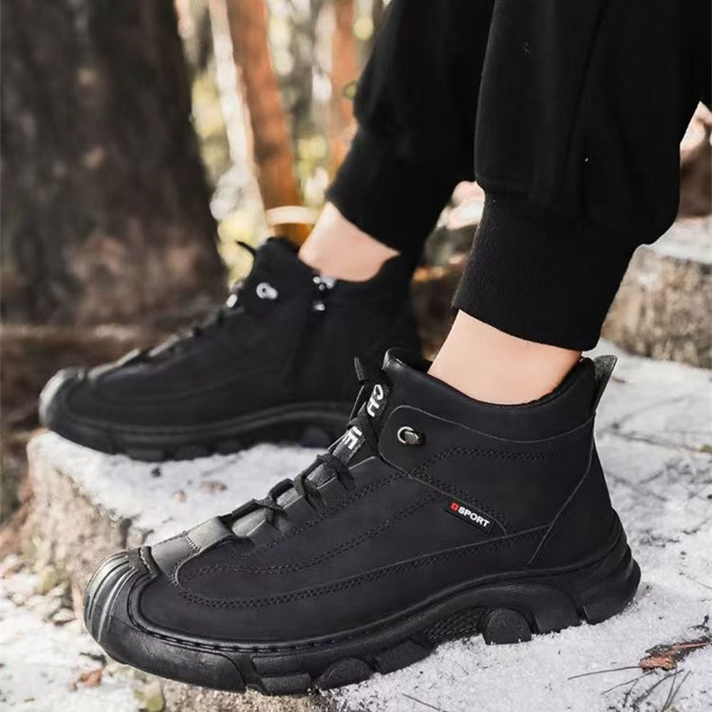 🔥🆕Ograničena ponuda 50% popusta: Muške zimske cipele ❄️👞 Tople, podstavljene, čizme od prave kože