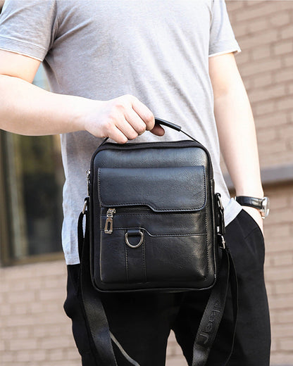 🔥Нова промоция 50% отстъпка 👜 Модерна и ежедневна кожена чанта за мъже, голям капацитет