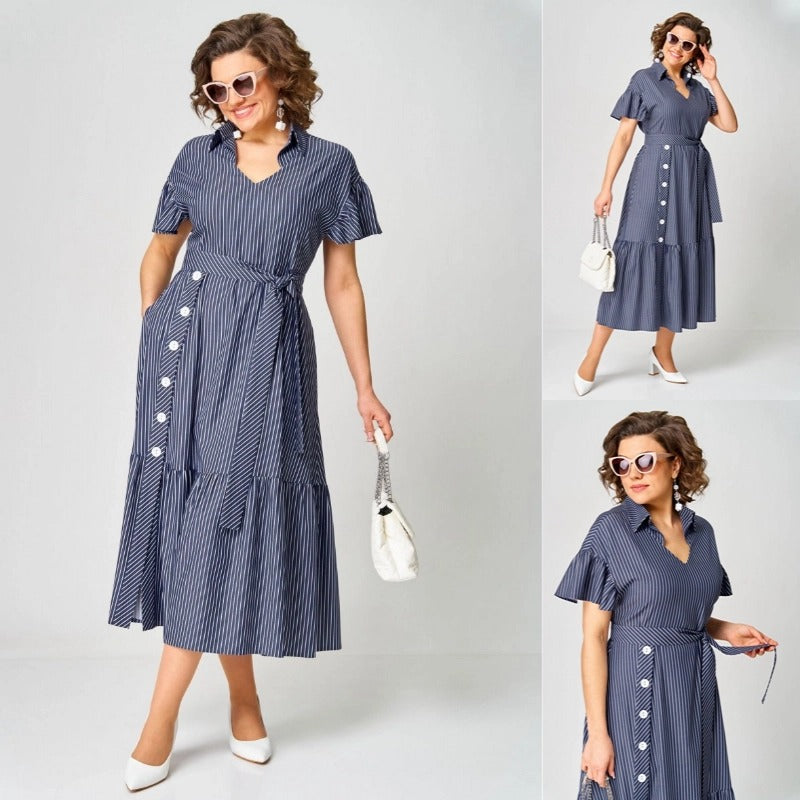 💖【S~5XL】2025 nuevo vestido elegante y de moda con cintura francesa hecho de material suave y cómodo 