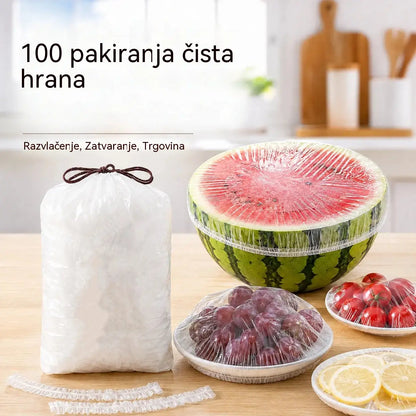 [200 listova] Prozirna prozirna folija za jednokratnu upotrebu, pogodna za posude i hranu. Savršeno prianja, izvrsno brtvljenje, jednostavno za korištenje. ✅ Plaćanje pouzećem.