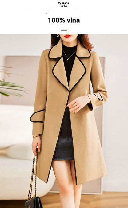 🔥🧥👩【40% SLEVA】【M-4XL】Nová podzim-zima 2025, dámská korejská středně dlouhá oboustranná kašmírová bunda/kabát