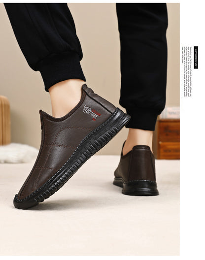 🏃‍♂️👟【Zimska novost】【39-46】Moški topli čevlji z oblogo, debeli in topli, nedrseči