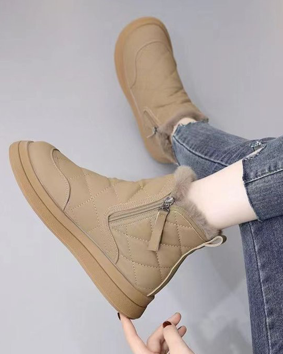 👢【35-41】Jesensko-zimska novost, vodoodporni, protizdrsni, topli in modni, mehki kratki škornji
