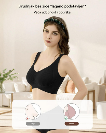 🏆【4 paketa】【40-95 kg】Ženski bešavni grudnjak bez žica❤️Tencel pamuk je prirodan, antibakterijski i udoban