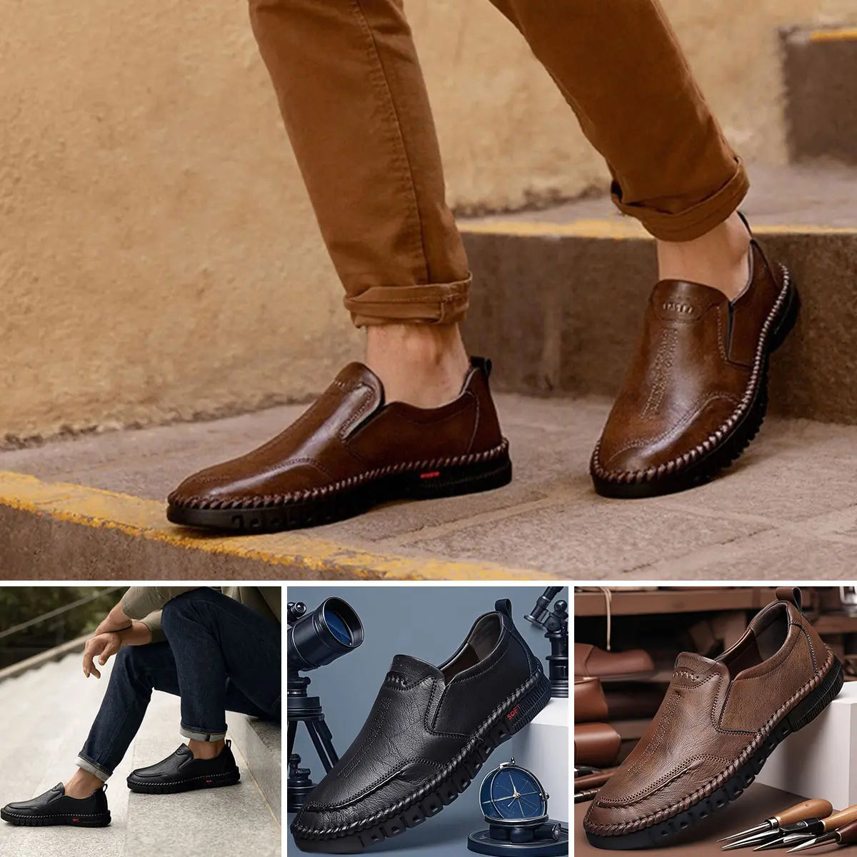 👞Zadnji dan, 50% popusta! [39-44] [Visokokvalitetna prava kravlja koža] Izrađena od prave kože, mekana podstava, neklizajuća, izuzetno udobna za nošenje.