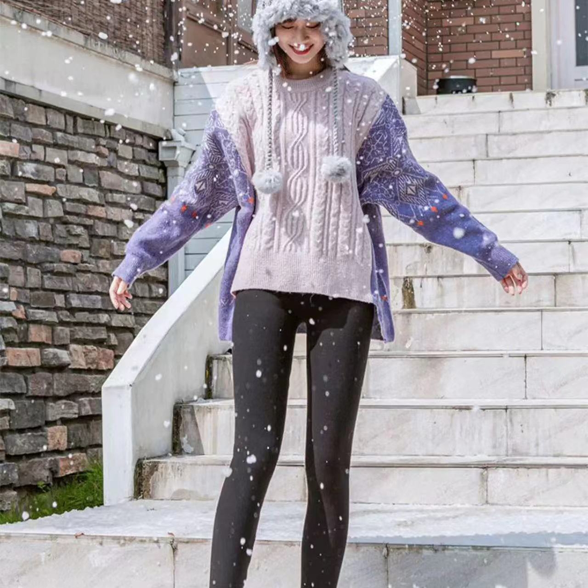 ¡Oferta! 💥 Compra uno y llévate el segundo gratis! 🔥【S-5XL】Leggings térmicos de lana gruesa con cintura alta, gran talla, alta elasticidad — imprescindibles para otoño/invierno 2026