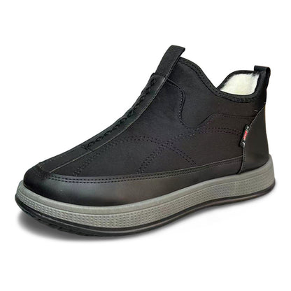 🔥【39-44】Invierno 2025, zapatos de alta calidad para hombre de algodón con cubierta de cuero, ligeros y cómodos