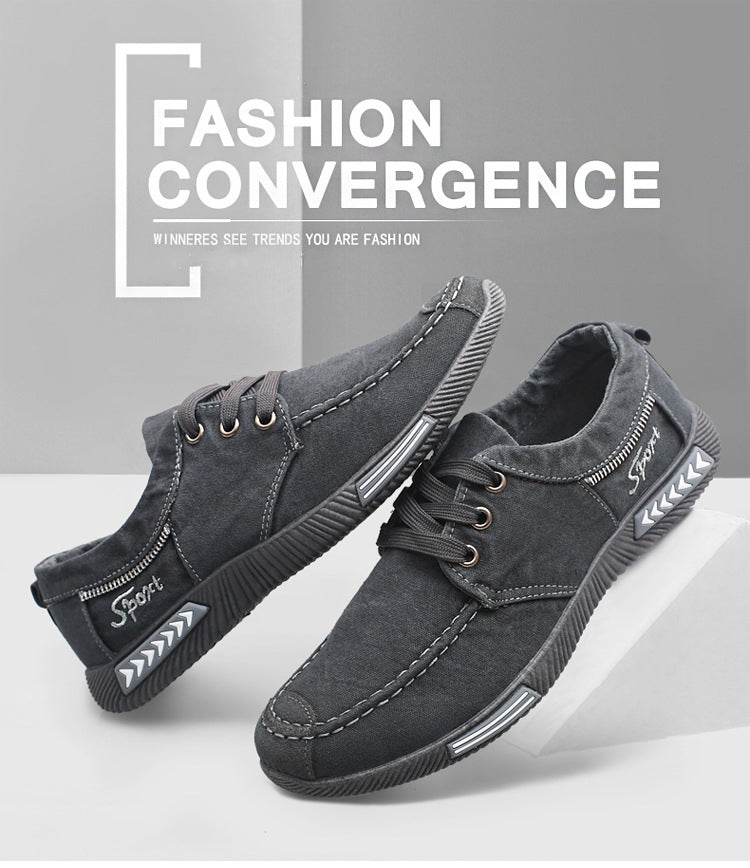 🔥【38-46】💥2024 nuevos zapatos de lona transpirables para hombre con suelas suaves 