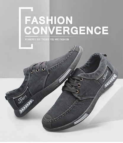 🔥【38-46】💥2024 nuevos zapatos de lona transpirables para hombre con suelas suaves 