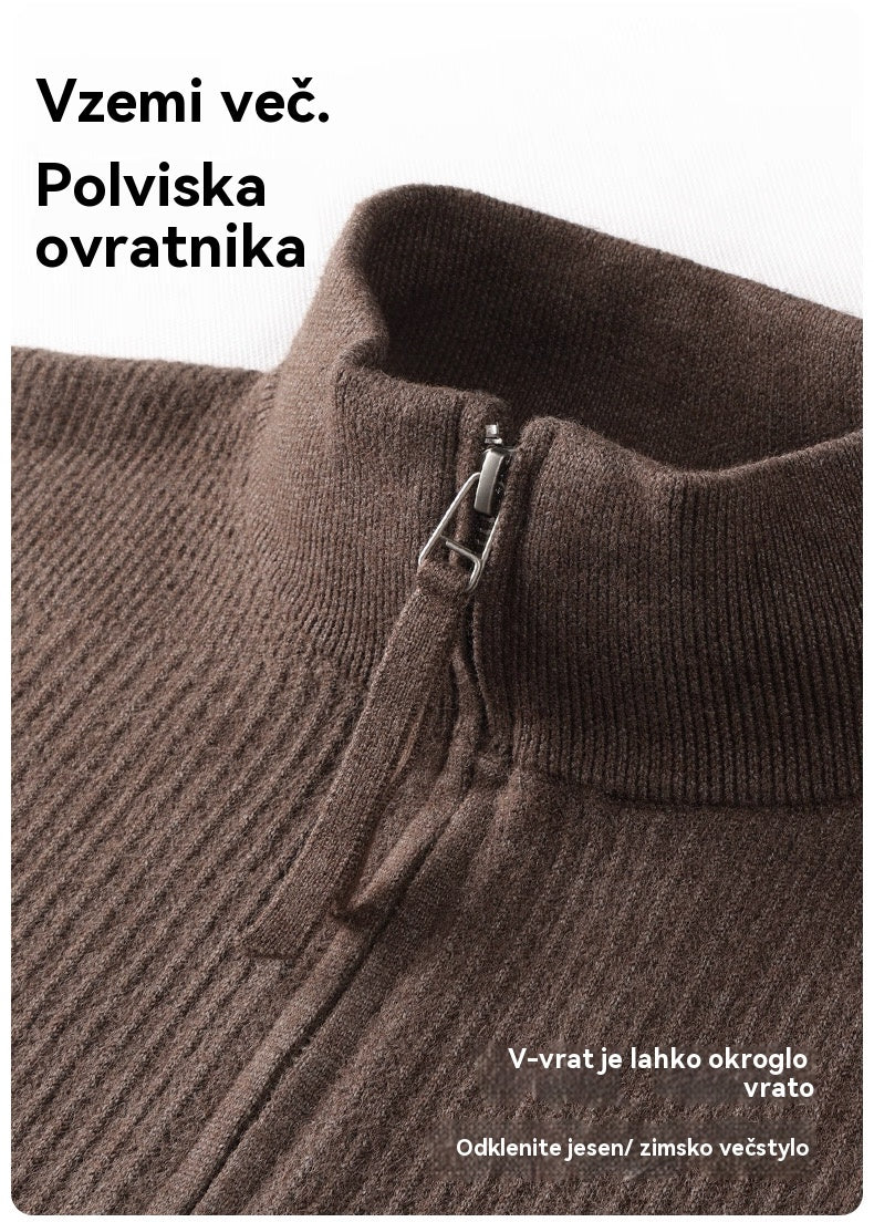 🔥🆕 Najbolj prodajana novost z 40% popustom 🧥✨ Moški veliki pulover z zadrgo, preprost in enostaven za kombiniranje.