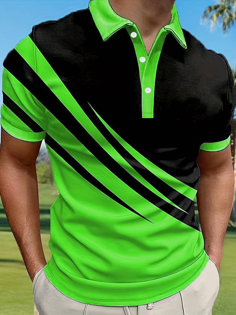 👔🔥 Plaćanje pouzećem✅️【40-130kg】Nova muška ljetna polo majica s 3D prugama