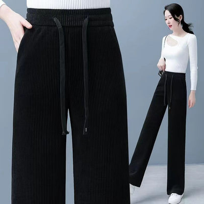 🔥【Kupi enega in drugega dobiš brezplačno】👖Nove široke flis hlače za prosti čas, zelo udobne za nošenje.