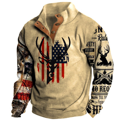 👕【35% de descuento】【S-4XL】Suéter masculino de moda para otoño e invierno 2026, cálido, de manga larga con estampado 3D