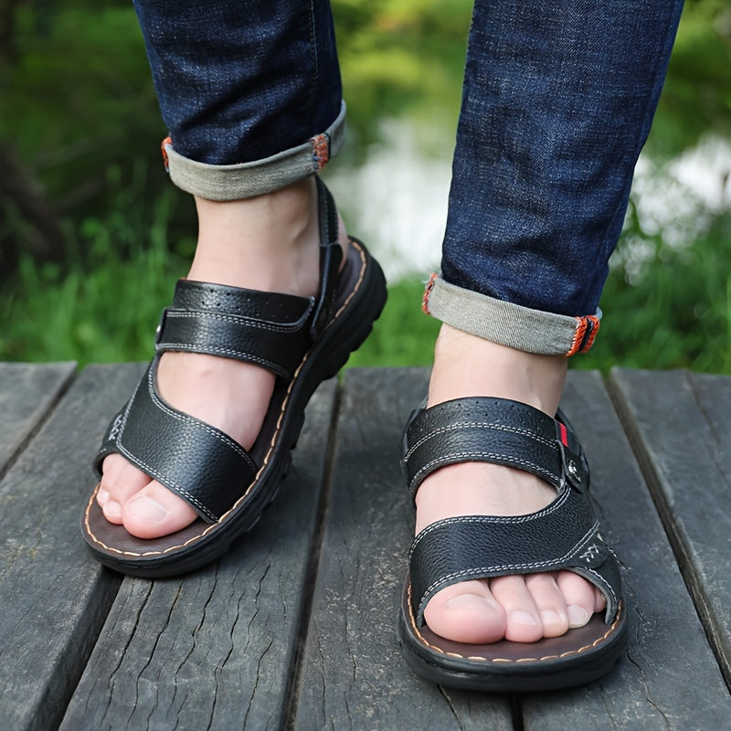 🌴👞【50% popusta 🔥】【38–44】Ljetne muške sandale od prave kože s dvostrukom namjenom
