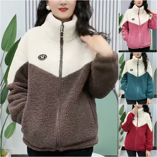 【30% POPUSTA】🔥【M-4XL】🐏Zimska jakna iz jagnječje volne, bombažna jakna, odebeljena bombažna jakna, topla jakna