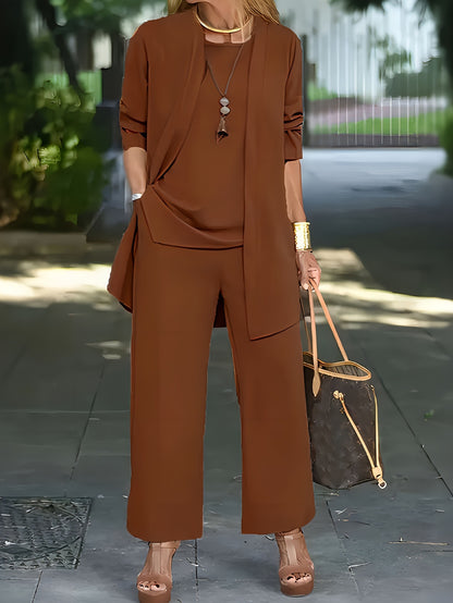 🧥【S-5XL】Elegantno žensko trodijelno odijelo širokog kroja🍂✅Plaćanje pouzećem dostupno