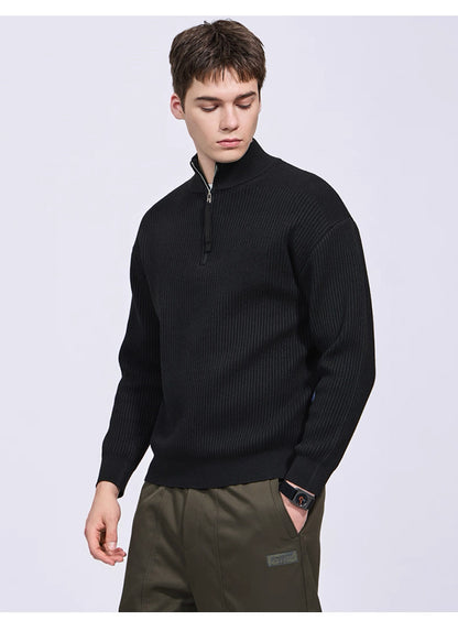 🔥🆕 Najbolj prodajana novost z 40% popustom 🧥✨ Moški veliki pulover z zadrgo, preprost in enostaven za kombiniranje.