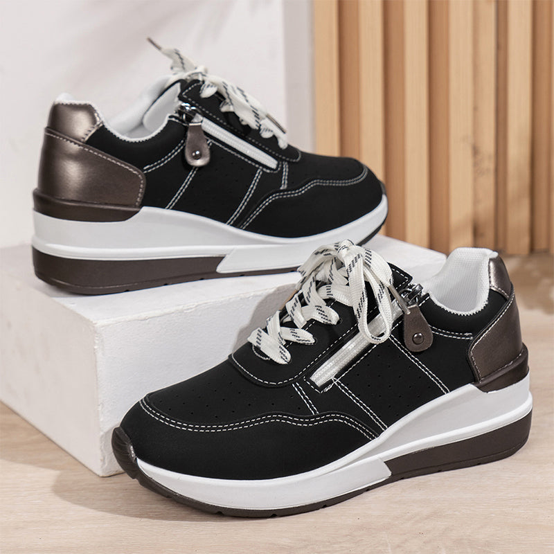 🔥👟Zadnji dan! 50% popusta! (povećanje visine 6 cm) Ženske moderne i udobne ortopedske sportske cipele, dizajn sa bočnim patentnim zatvaračem, platforma potplat.