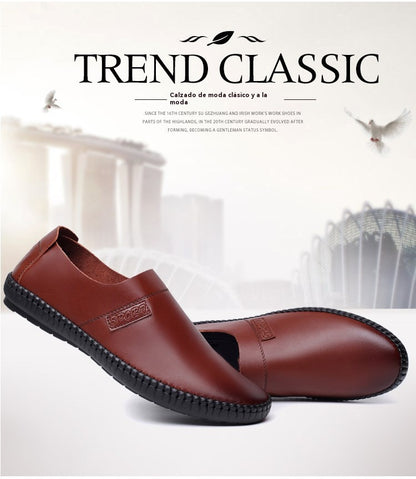 👞Nuevos zapatos casuales británicos con suelas suaves ✅ hechos a mano con cuero seleccionado ✅ resistentes al desgaste y transpirables