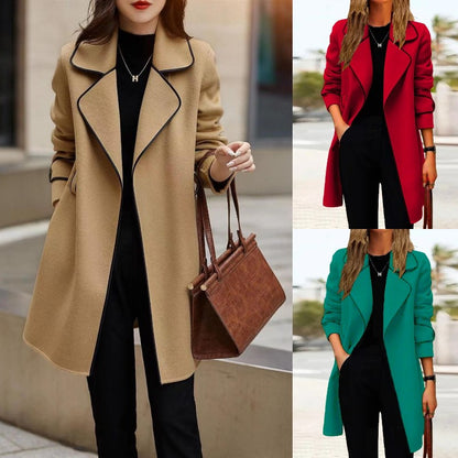 🔥🧥👩【40% popusta】【M-4XL】Nova jesen/zima 2025, ženska korejska srednje dolga dvostranska kašmir jakna/plašč