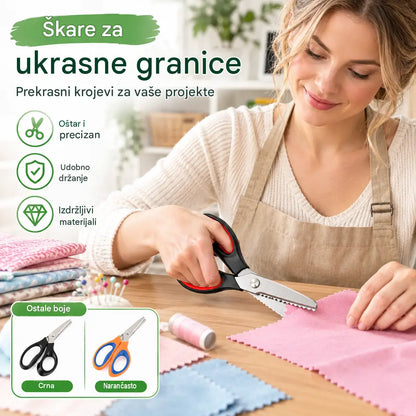 ✂️Profesionalne nazubljene škare za šivanje, rukotvorine i svakodnevne DIY projekte