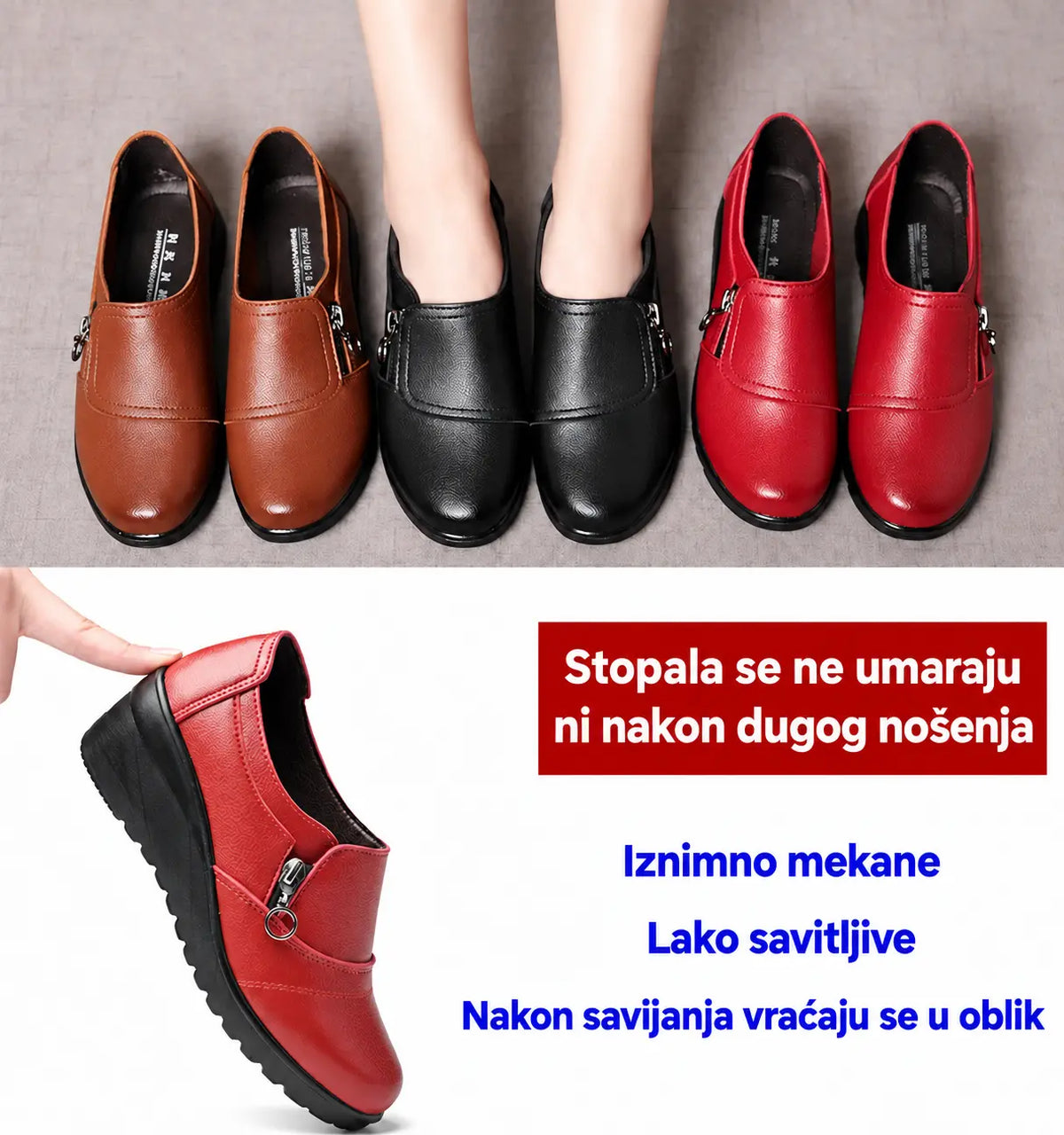 🔥👟40% de descuento [35-41] Zapatos de cuero cómodos, suela suave, antideslizantes, resistentes al desgaste, calidad garantizada.