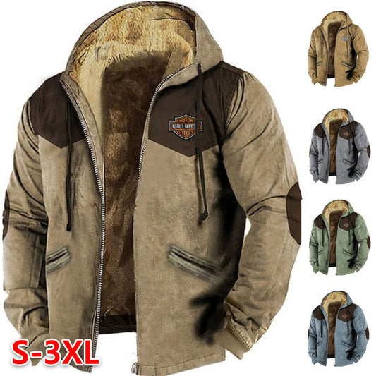 👍🧥[M-5XL] Chaqueta holgada de terciopelo grueso para hombre, otoño e invierno