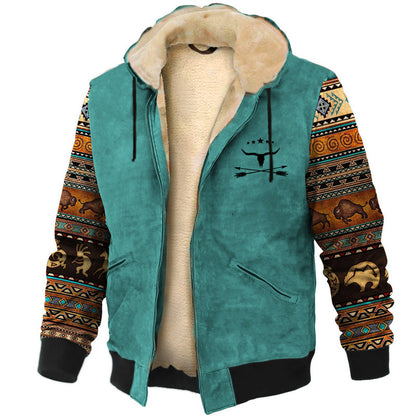 【S-4XL】🔥Chaqueta de felpa gruesa y sudadera cálida de lana de cordero para hombre, casual, otoño e invierno.