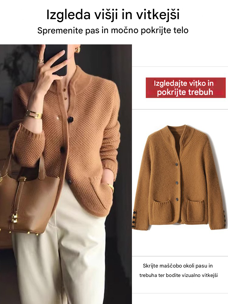 🧥💖✨【Omejena ponudba 50% popust】Francoski elegantni kašmirski plašč, lahek, topel in univerzalen