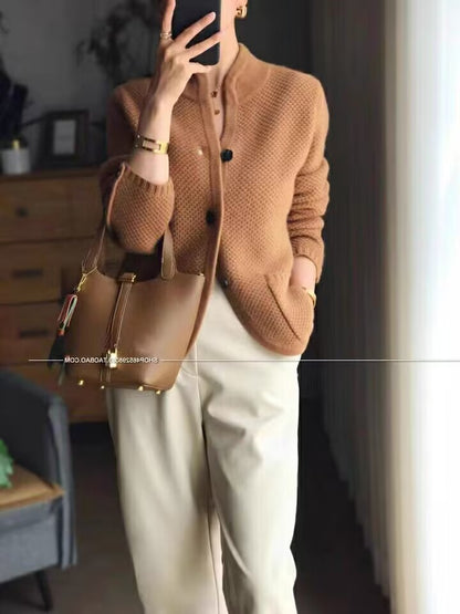 💋【-49% sezonska akcija】Novi francuski retro kardigan od kašmira za jesen i zimu – S–2XL