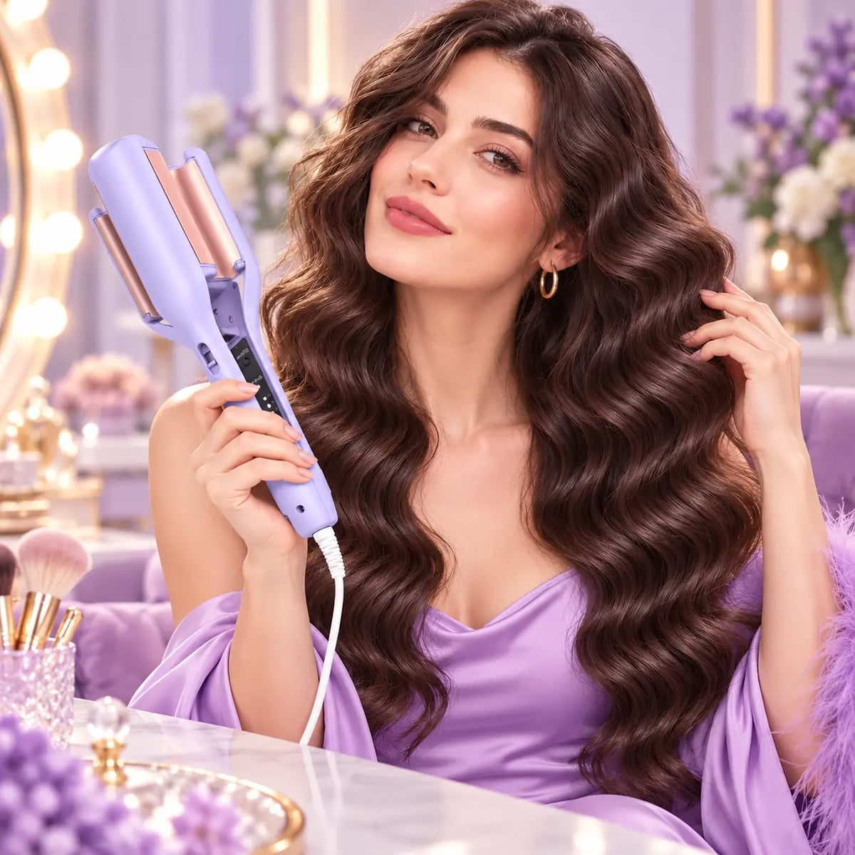 1💈1 komad za 33 eura 💐💁‍♀️ Uređaj za valovitu kosu – sjaj kao iz salona i zaštita od topline ✨