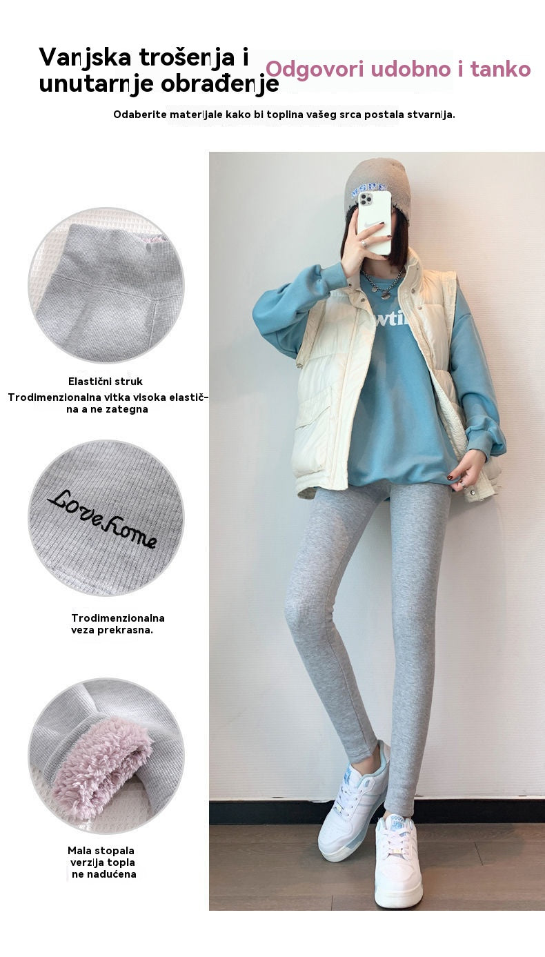 🔥👖Nova kolekcija 40% popusta【40-100kg】Elastične tople pamučne hlače s flis podstavom❄️Gornji sloj dodatno zadebljan, za maksimalnu toplinu🔥